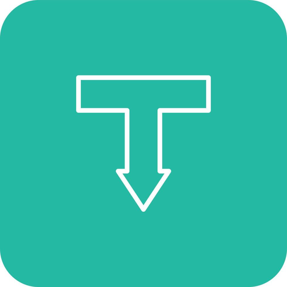 T junction Vector Icon Design Illustration