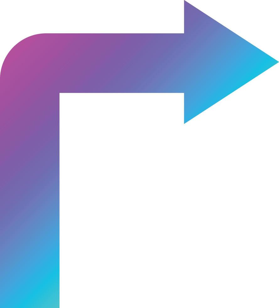 Turn right Vector Icon Design Illustration