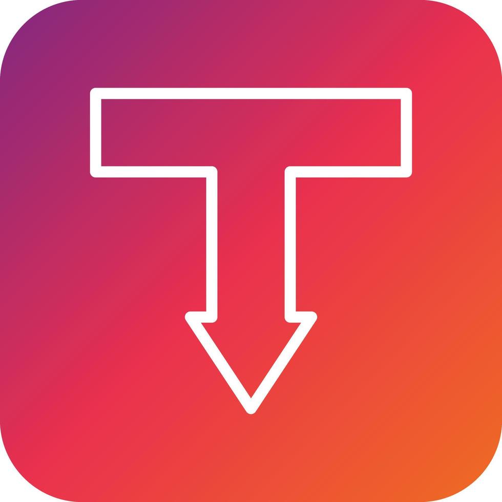 T junction Vector Icon Design Illustration