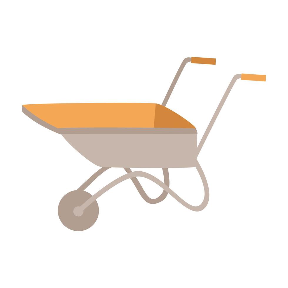 carro de jardín, ilustración vectorial de una carretilla de utilidad estilo garabato. vector