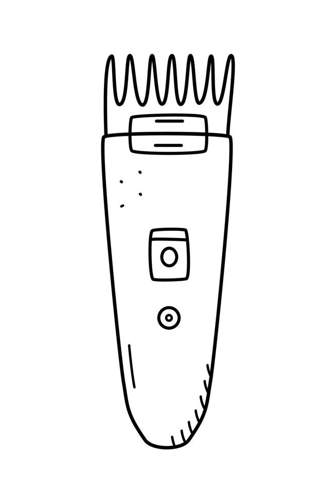 Clipper icon, vector illustration of a hair trimmer, a household item for a home or Hairdressing salon. Doodle web element isolated on white