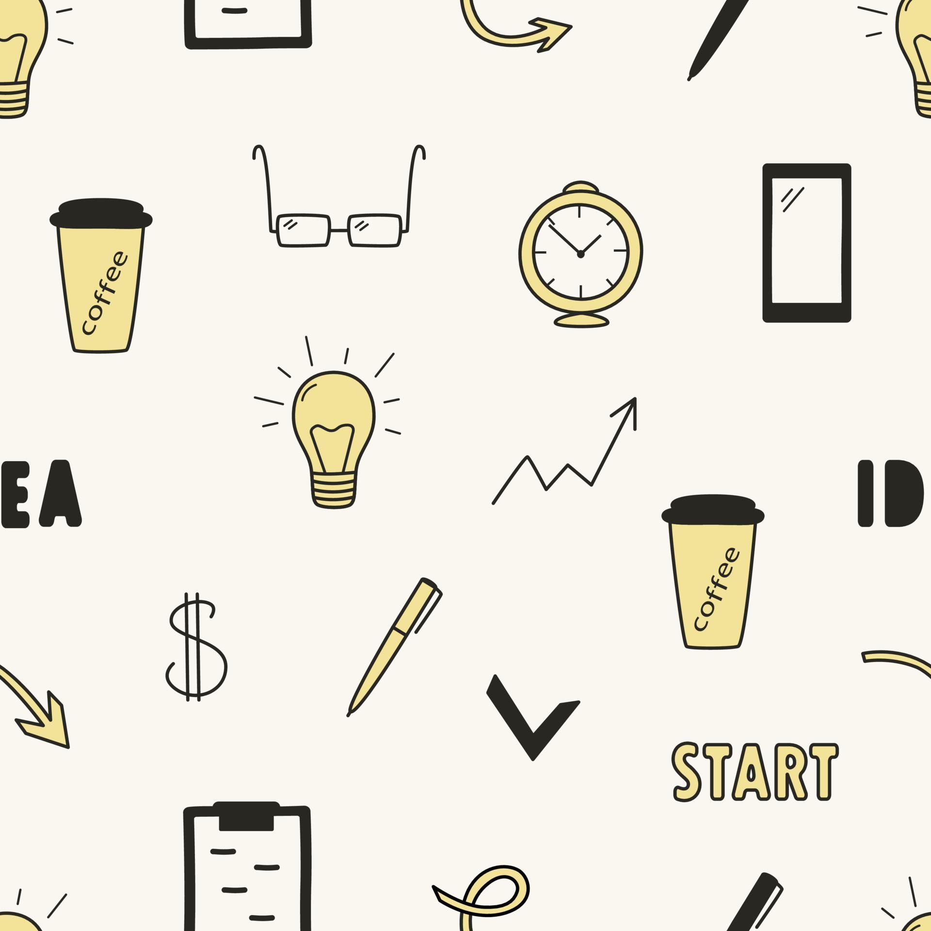 Seamless pattern business concept, background wallpaper finance or