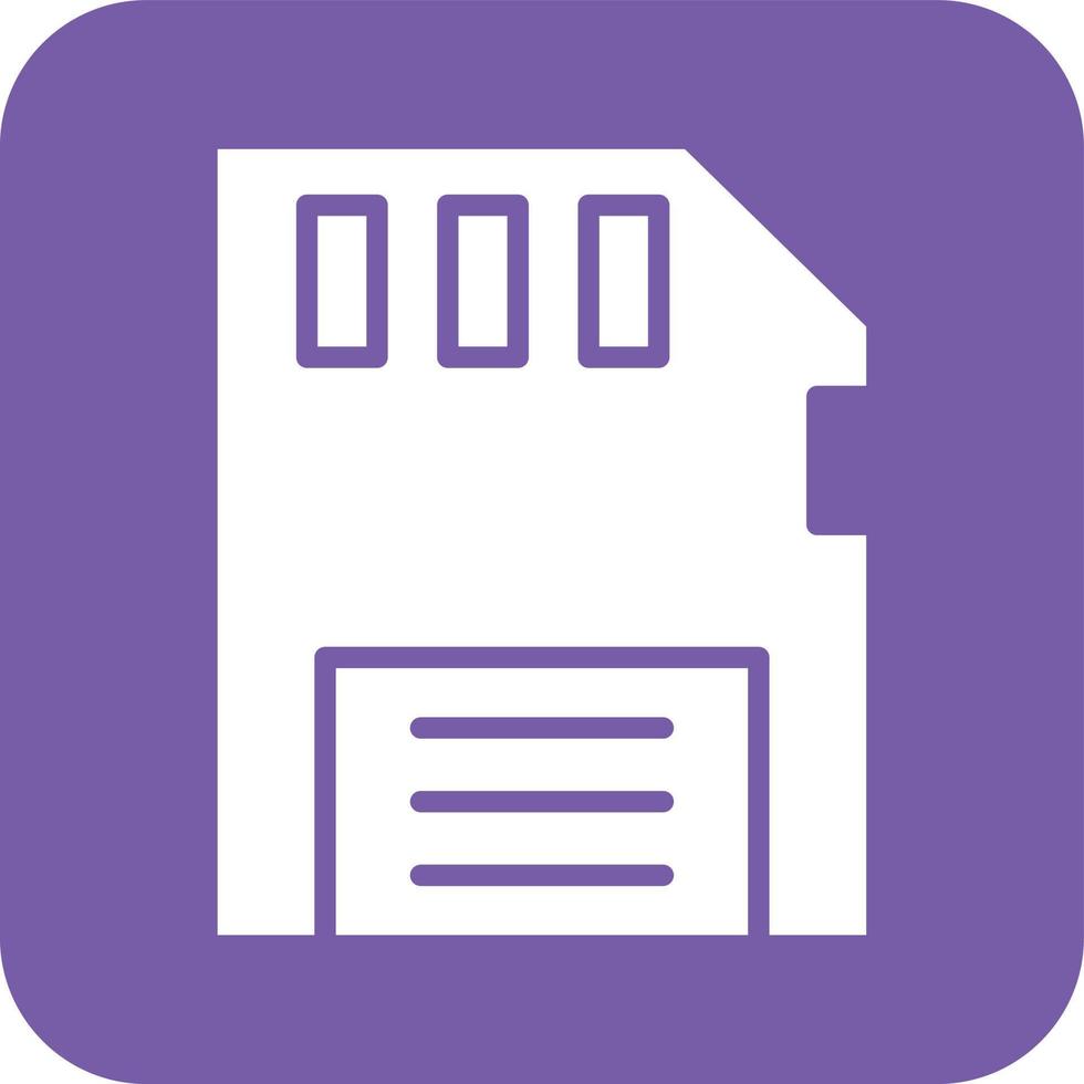 Memory Card Vector Icon Design Illustration