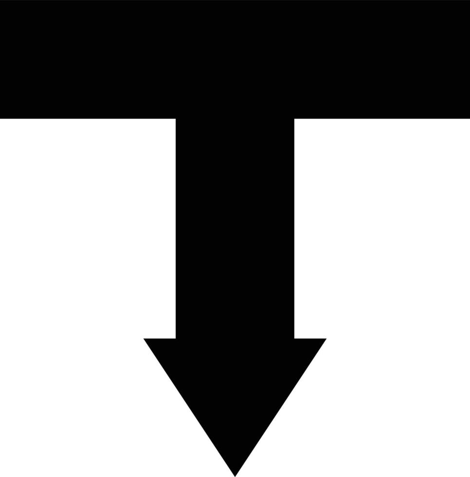 T junction Vector Icon Design Illustration