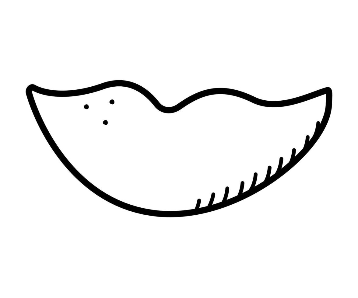 labio icono doodle ilustración vectorial beso pegatina. vector