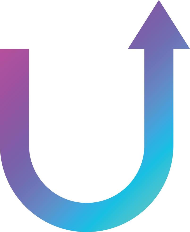 U turn Vector Icon Design Illustration