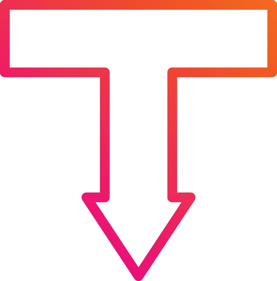 T junction Vector Icon Design Illustration