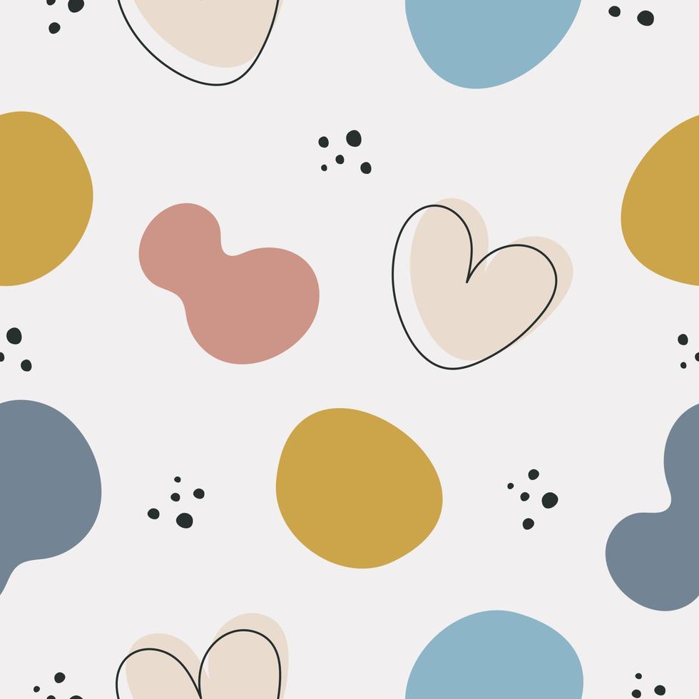 Trendy abstract seamless pattern. Vector illustration. For greeting card, posters, banners, the card, printing on the pack, printing on clothes, fabric, wallpaper.