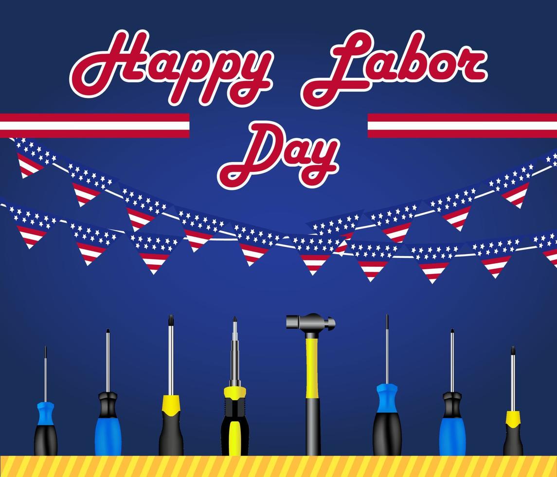 Labor Day Various Representation Background Design vector