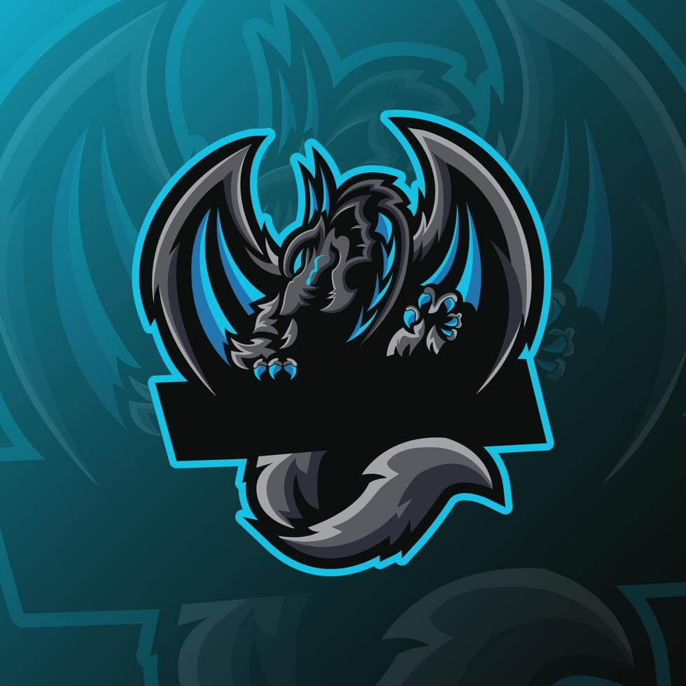 Dragon Logo Template Esport gaming vector