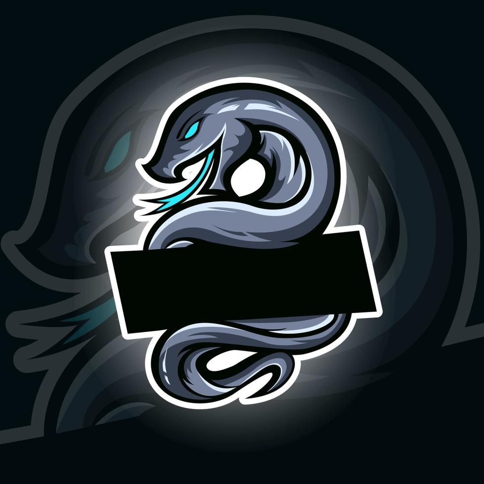 The black mamba mascot. esport logo design vector