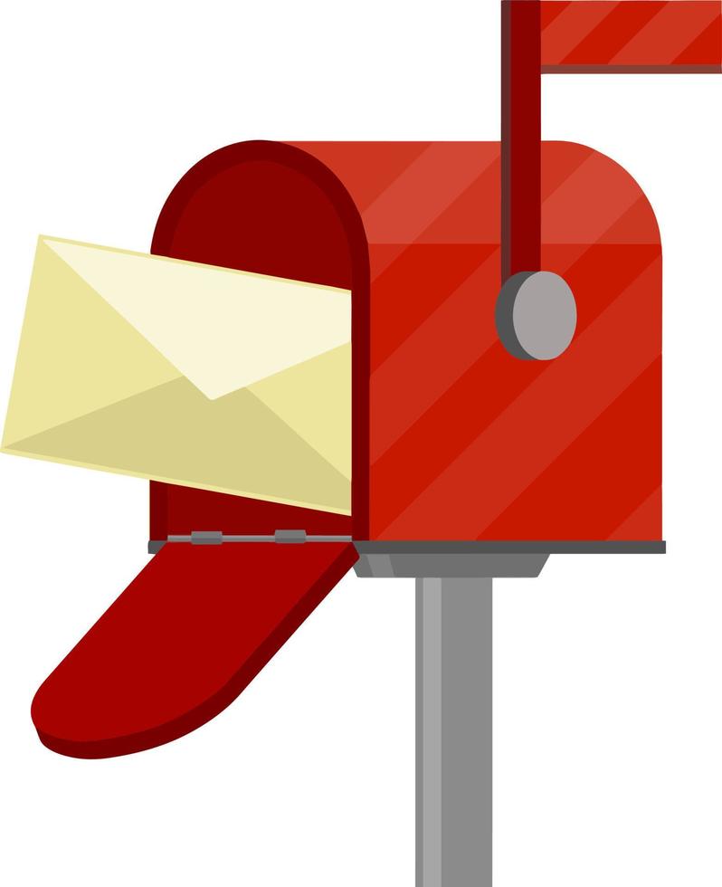 Open mailbox. Mail and message. vector