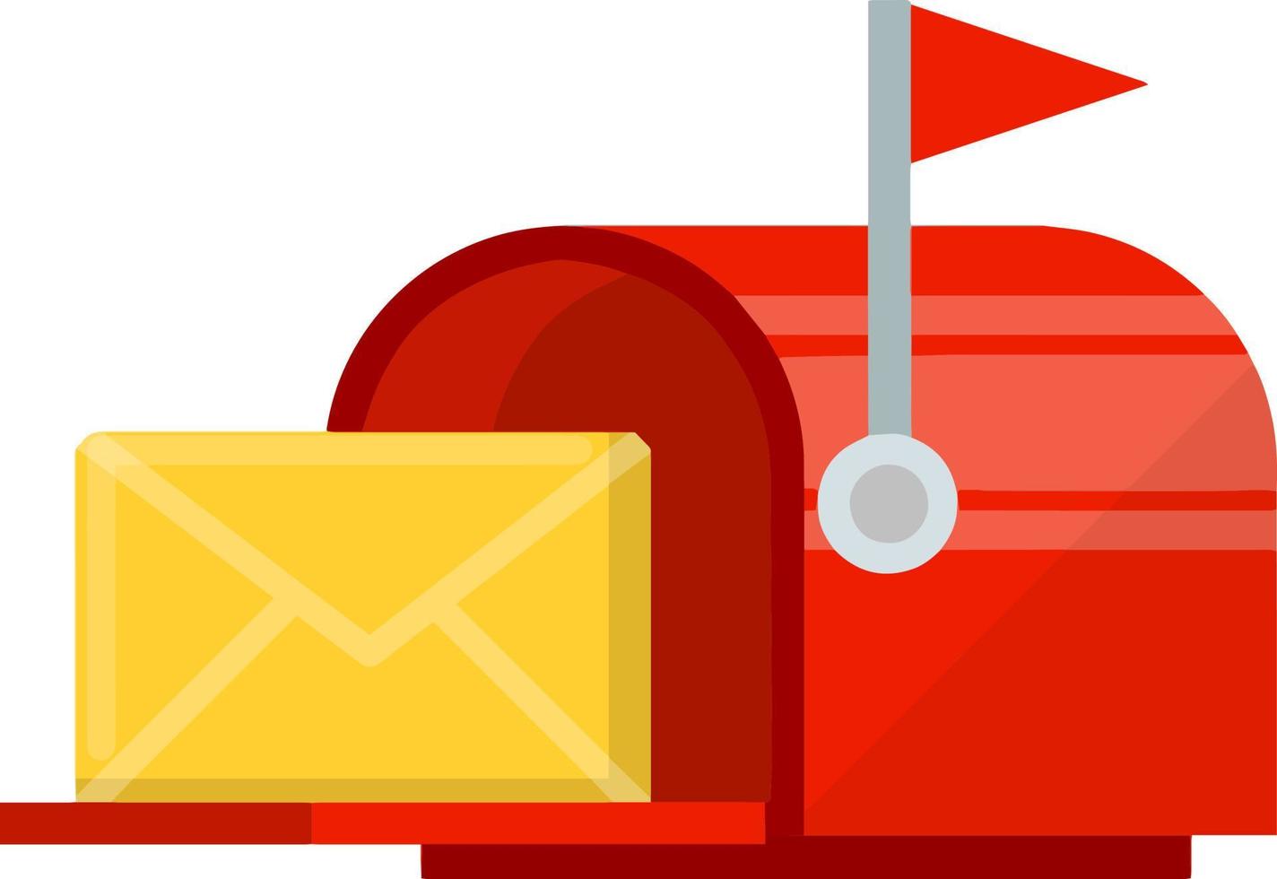 Open mailbox. Mail and message. vector