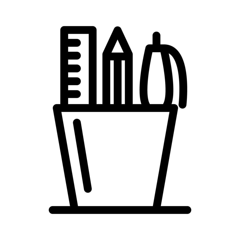 Illustration Vector graphic of pencil stand icon