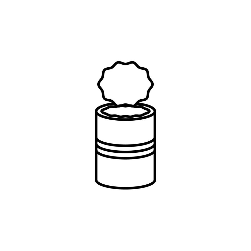 Illustration Vector graphic of tin can icon