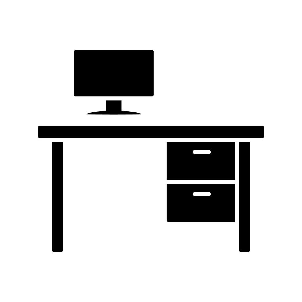 Illustration Vector graphic of office table icon