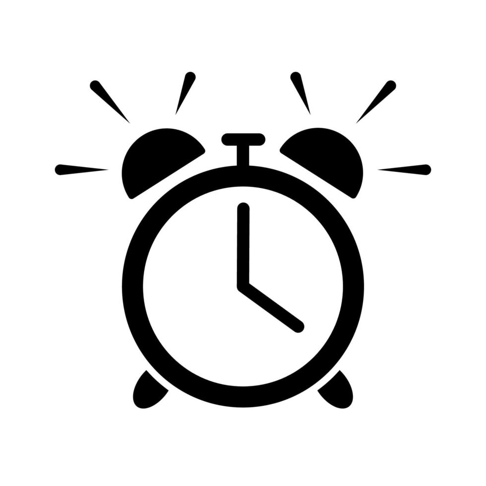alarm clock icon template vector
