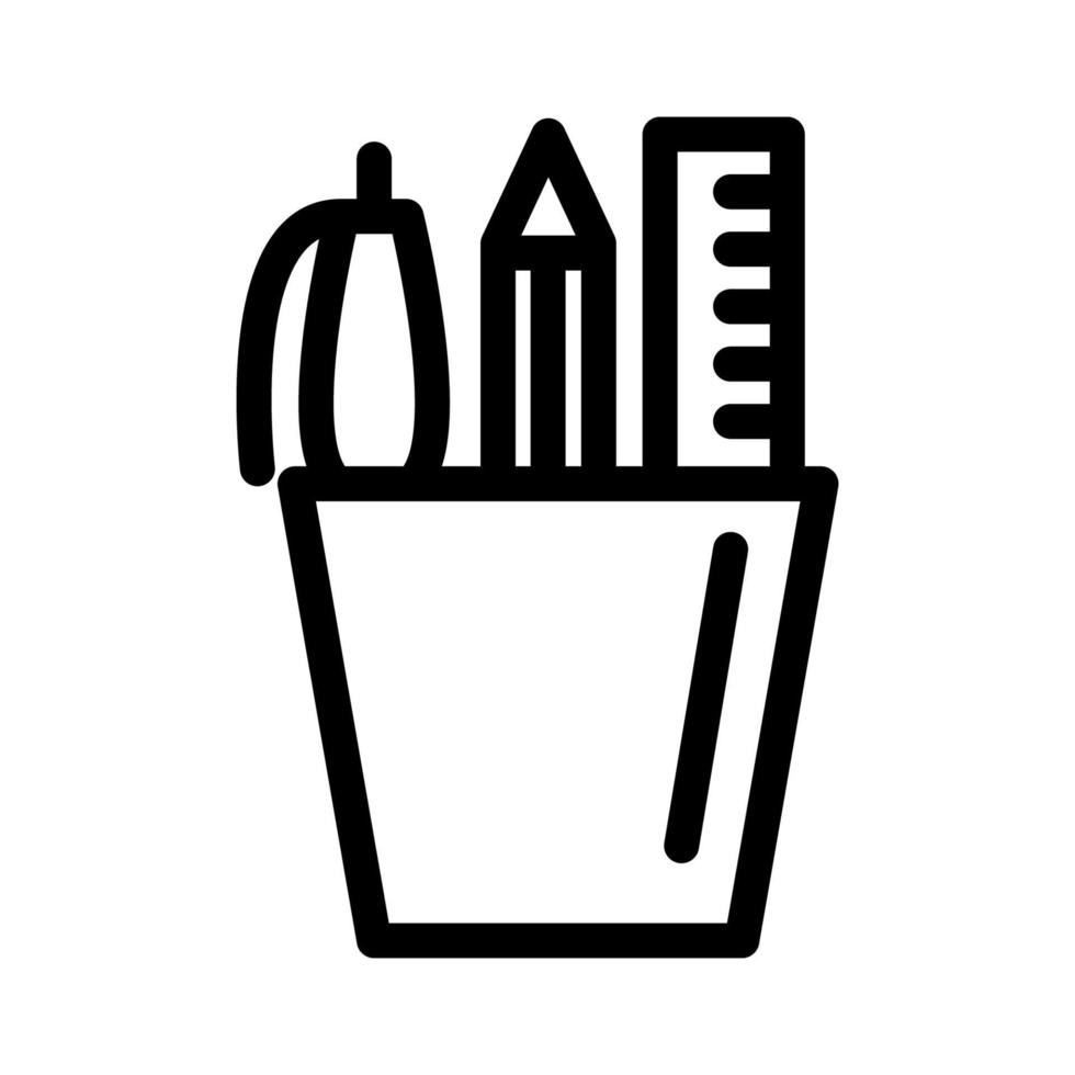 Illustration Vector graphic of pencil stand icon