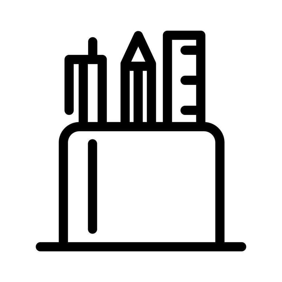 Illustration Vector graphic of pencil stand icon