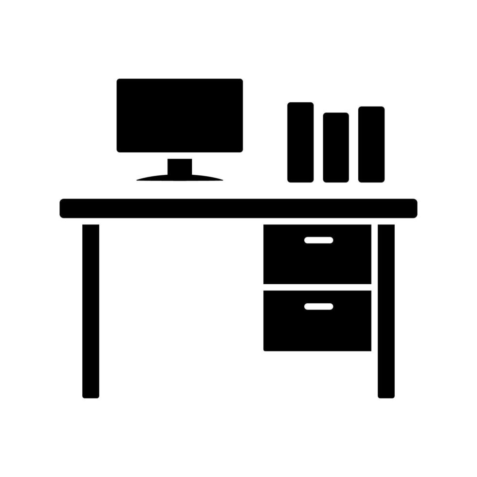 Illustration Vector graphic of office table icon