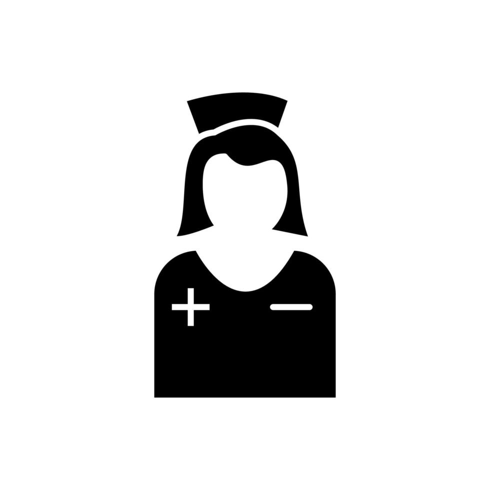 plantilla de icono de enfermera vector
