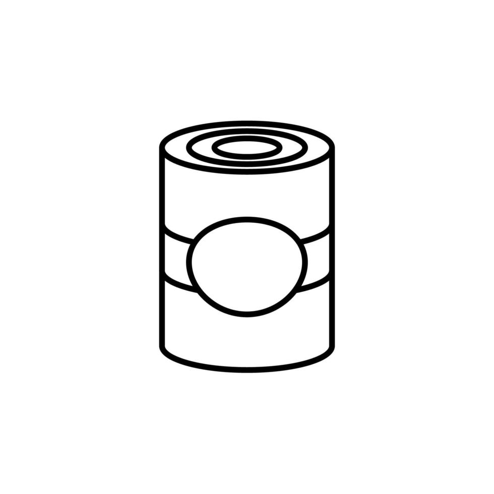Illustration Vector graphic of tin can icon