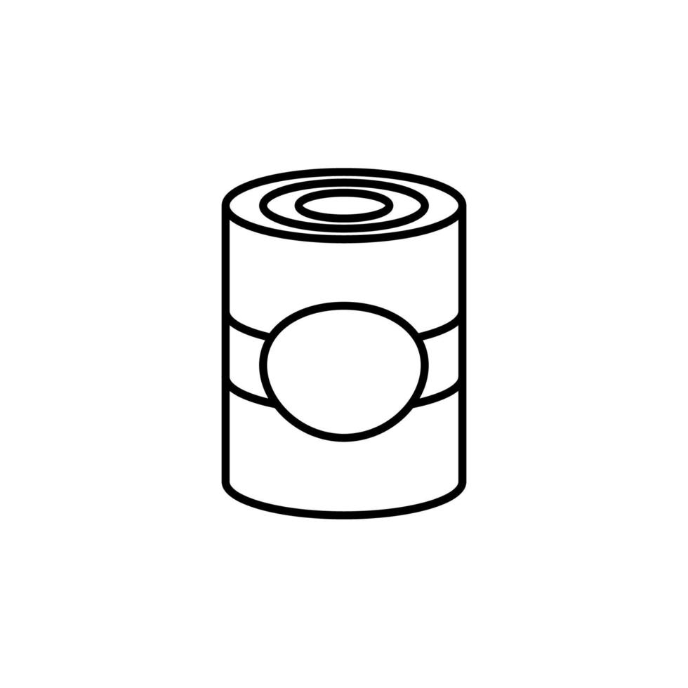 Illustration Vector graphic of tin can icon