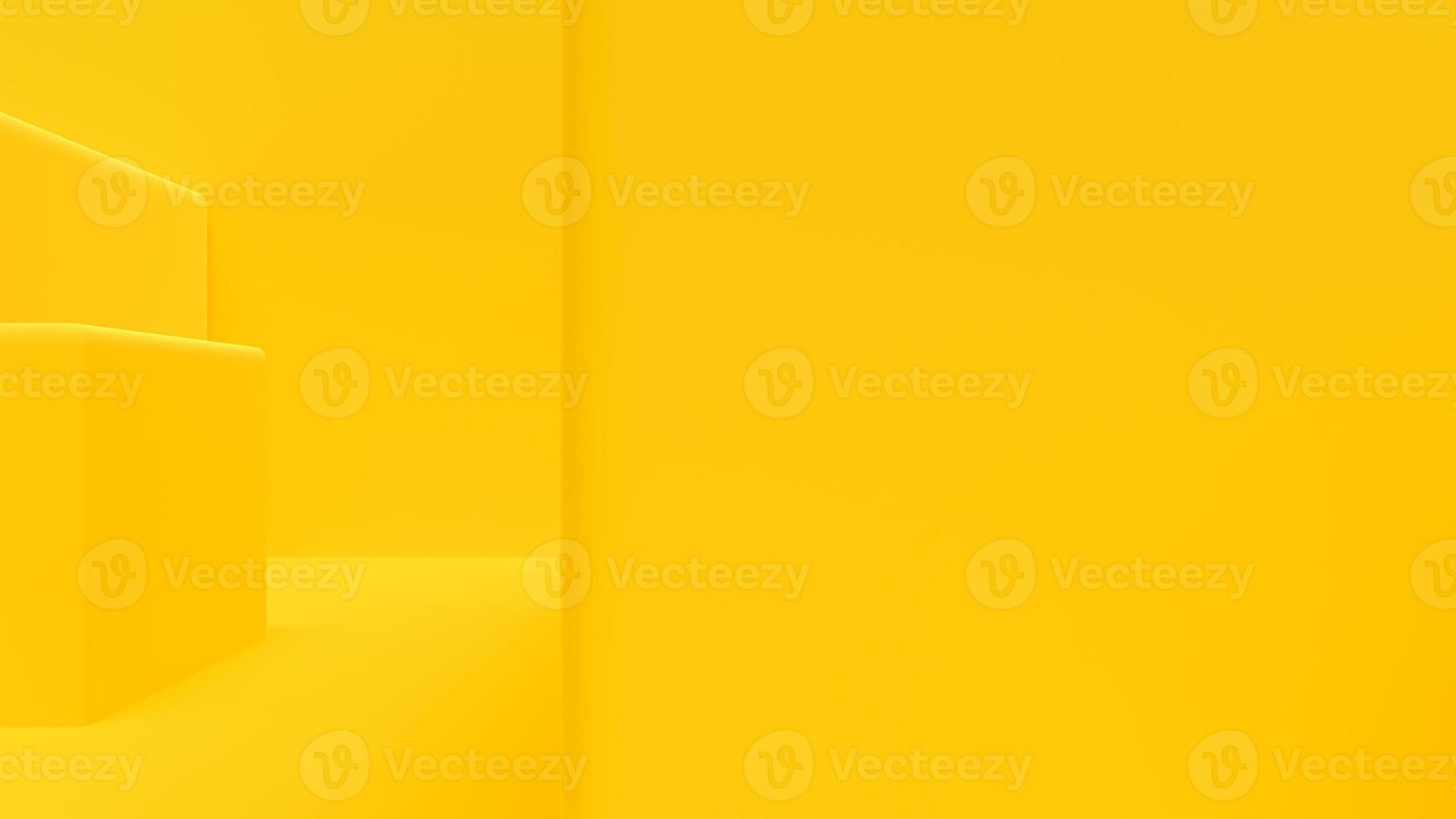 Yellow abstract background. Yellow squares overlapping. Minimal idea concept. photo