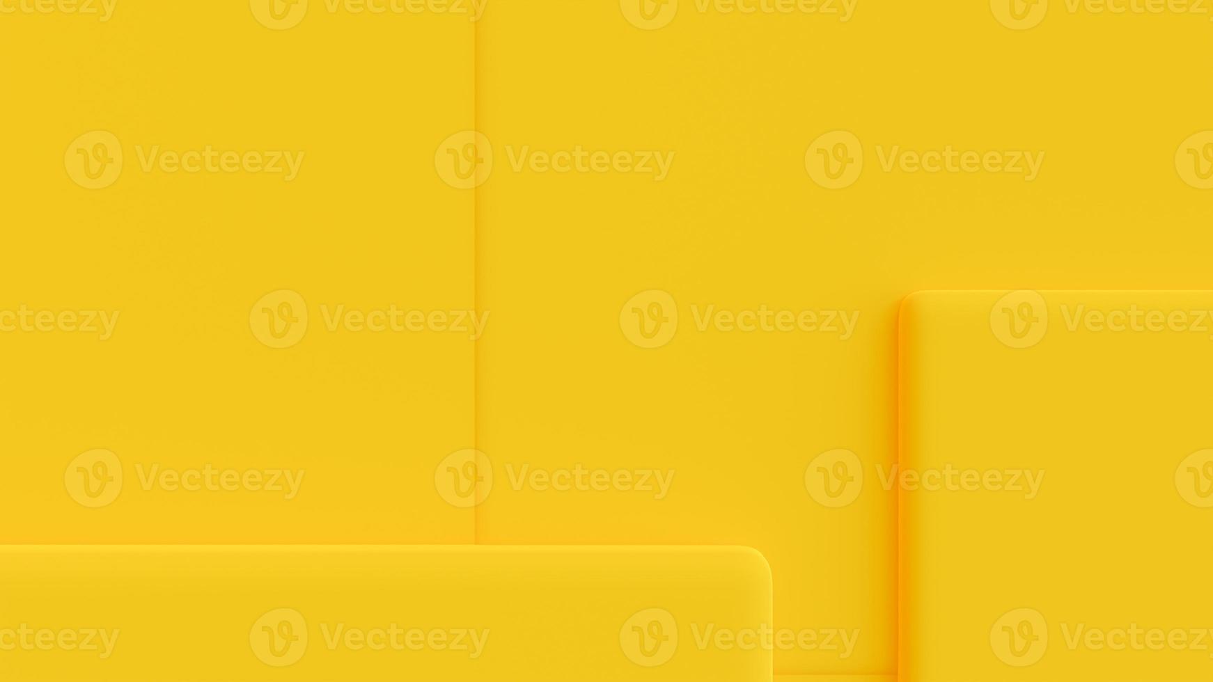 Yellow abstract background. Yellow squares overlapping. Minimal idea concept. photo
