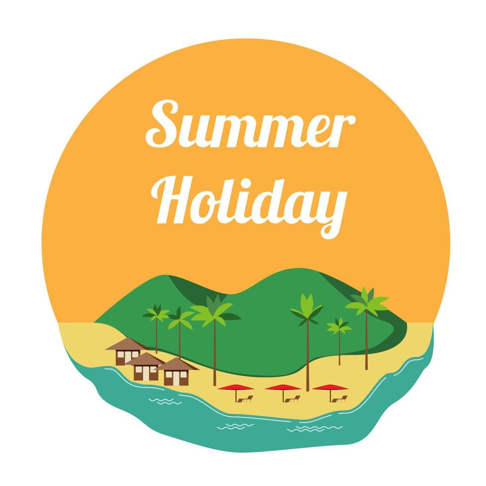 Summer holidays illustration vector