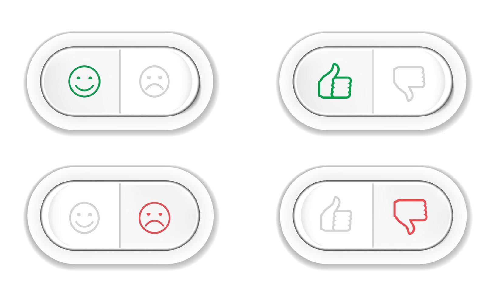 3d realistic buttons vector
