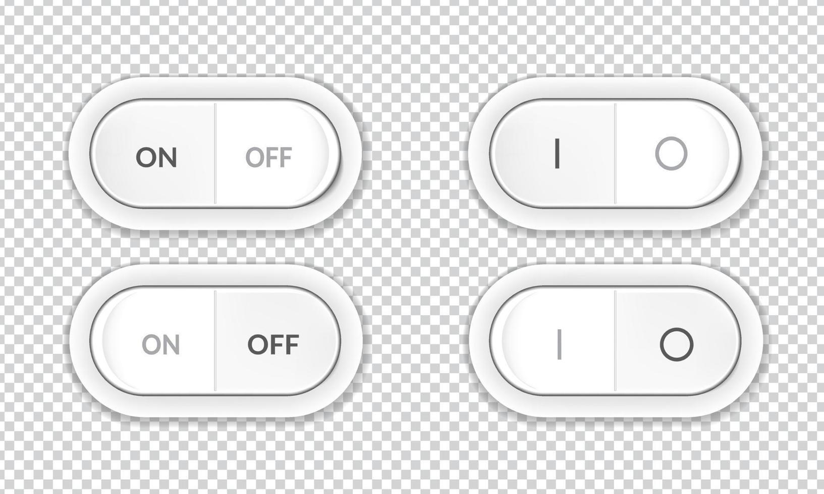 Realistic 3d buttons vector