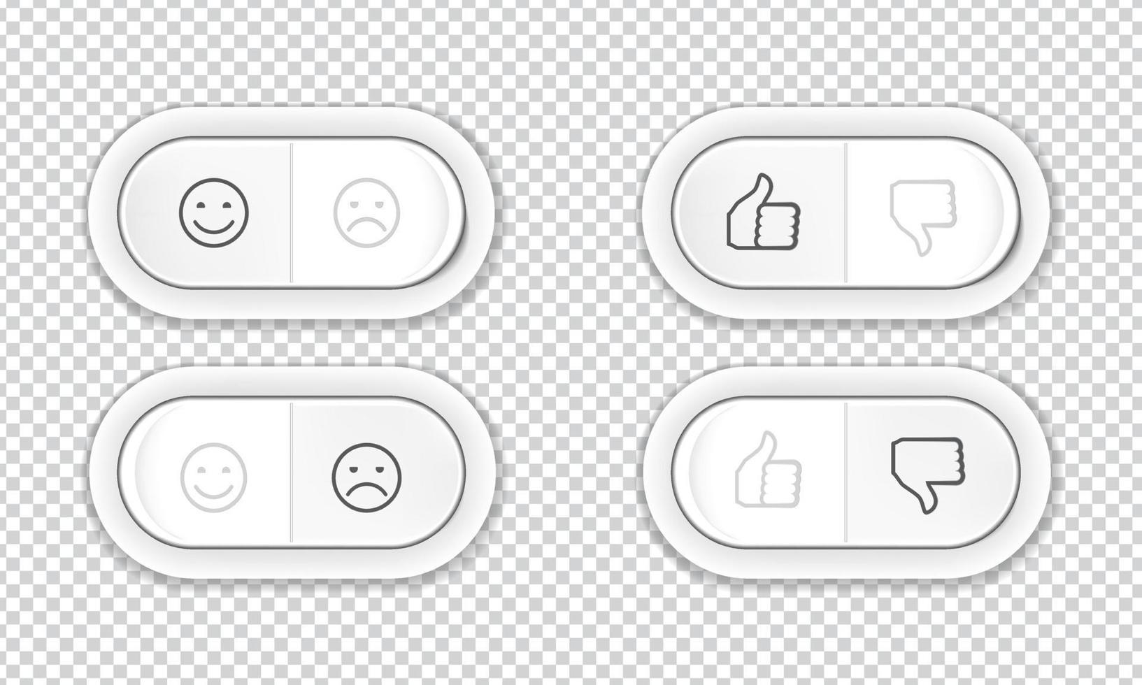Realistic 3d buttons vector
