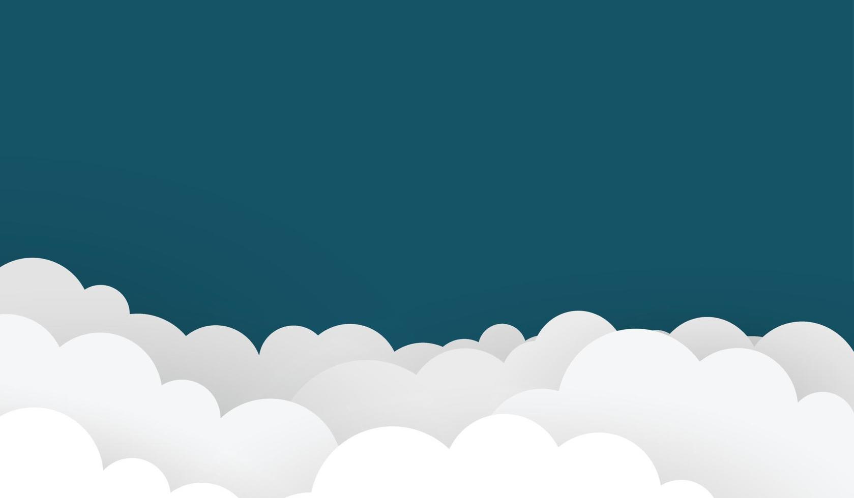 Paper cut style. business background clouds vector