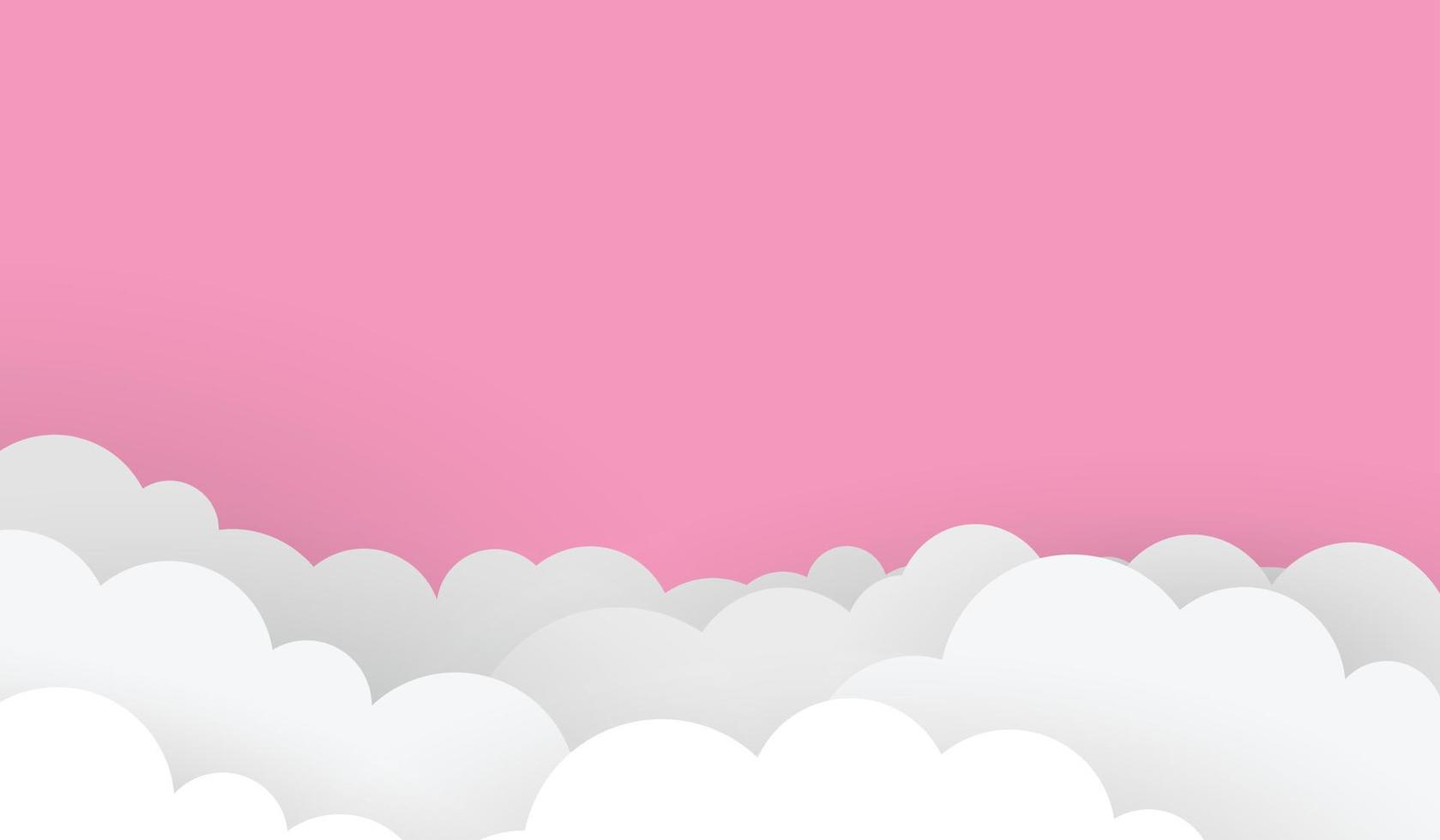 fondo de cielo azul de nubes esponjosas. vector