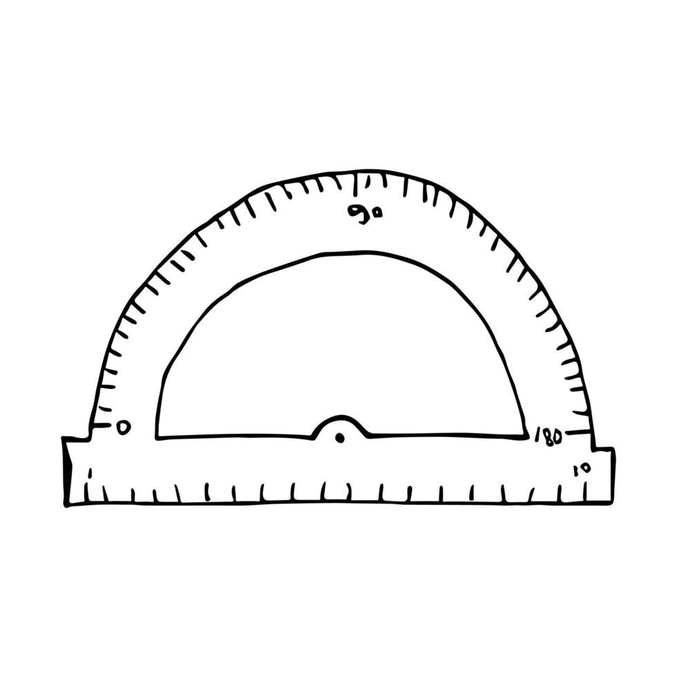 Set of Ruler Drawing illustration Hand drawn - Stock Illustration