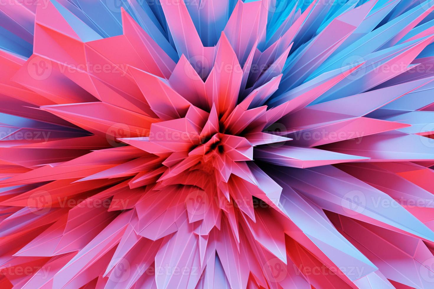 Illustrations 3D  pink volumetric background similar to smooth soft mountains. Technological geometry background photo