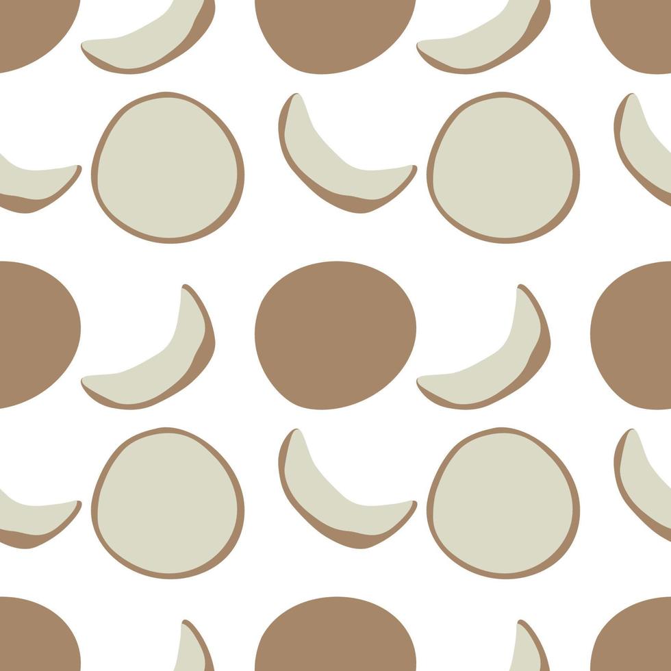 Modern Abstract Minimalist Fruit Coconut Seamless Pattern Background vector