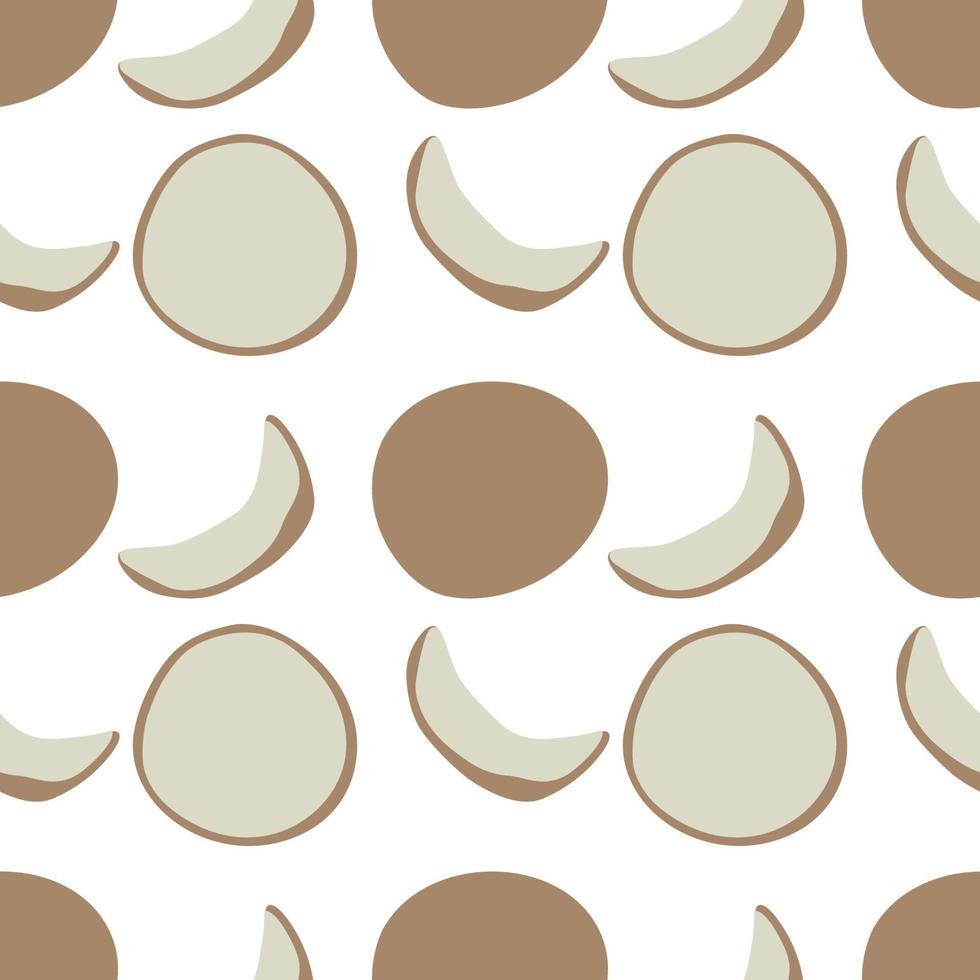 Fondo de patrones sin fisuras de coco de fruta minimalista abstracto moderno vector