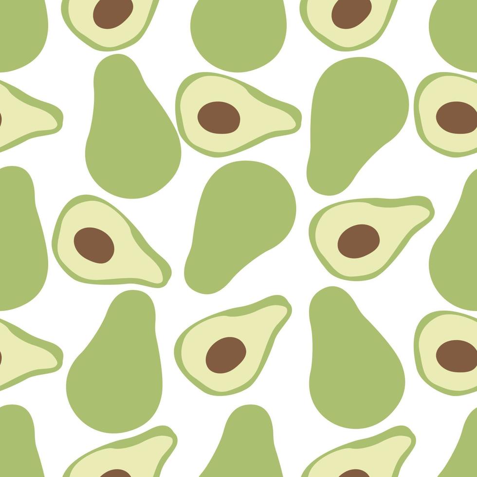 Fondo de patrones sin fisuras de aguacate de fruta minimalista abstracto moderno vector