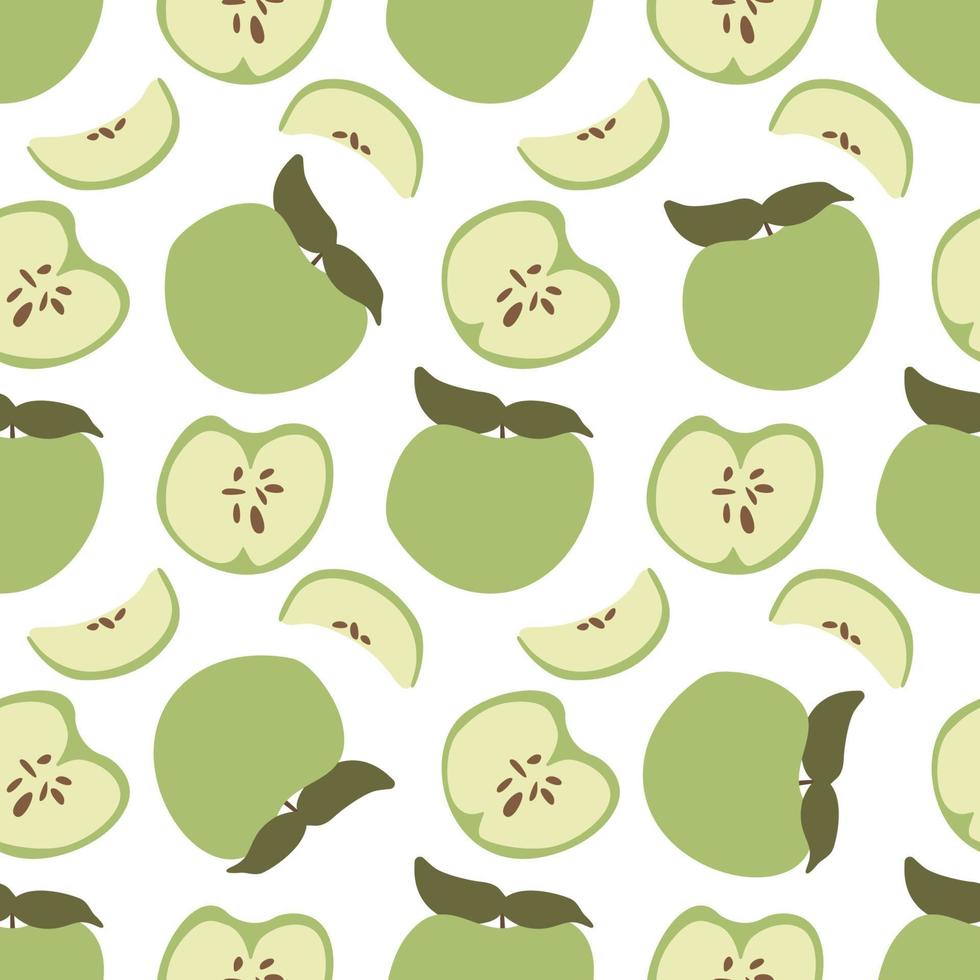 Fondo de patrón transparente de manzana de fruta minimalista abstracto moderno vector