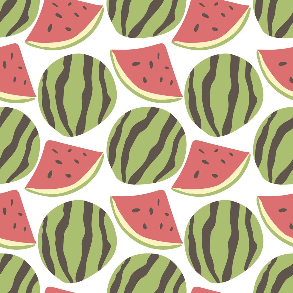 Modern Abstract Minimalist Fruit Watermelon Seamless Pattern Background vector