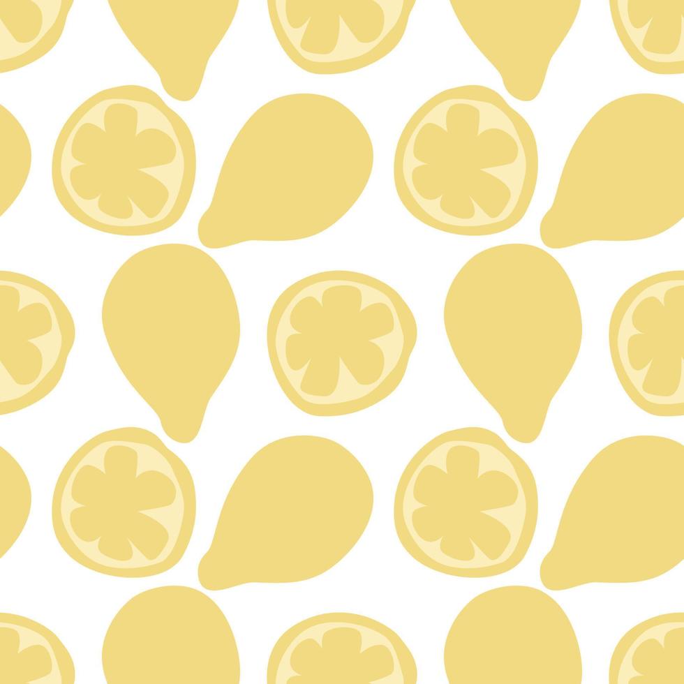 Modern Abstract Minimalist Fruit Lemon Seamless Pattern Background vector