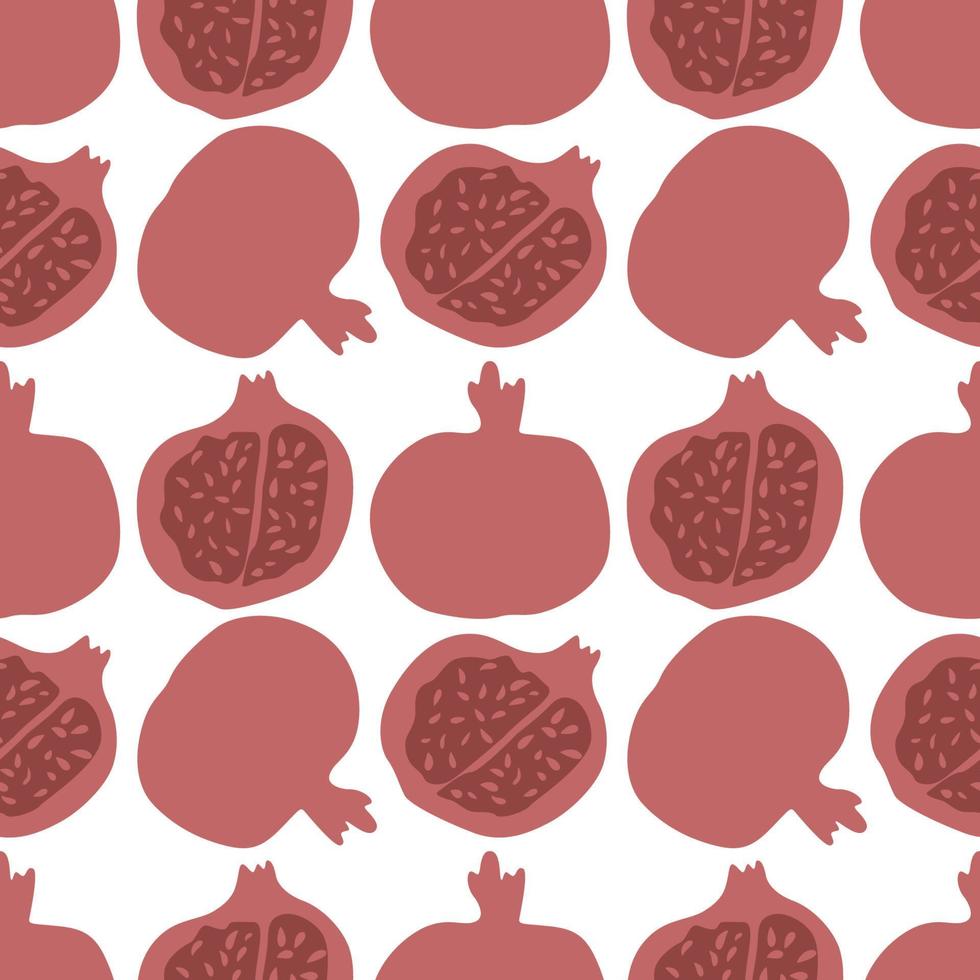 Modern Abstract Minimalist Fruit Pomegranate Seamless Pattern Background vector