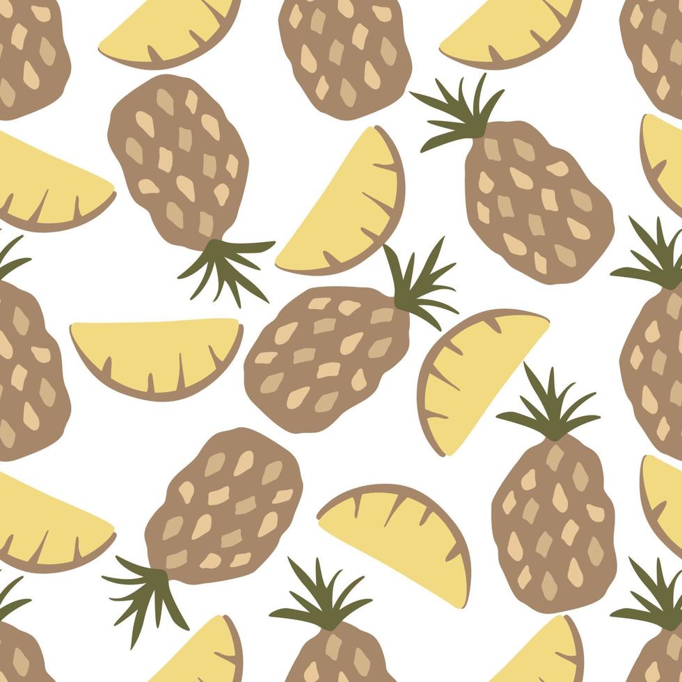 Modern Abstract Minimalist Fruit Pineapple Seamless Pattern Background vector