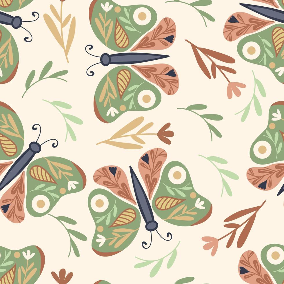 Butterfly Seamless Pattern Background vector