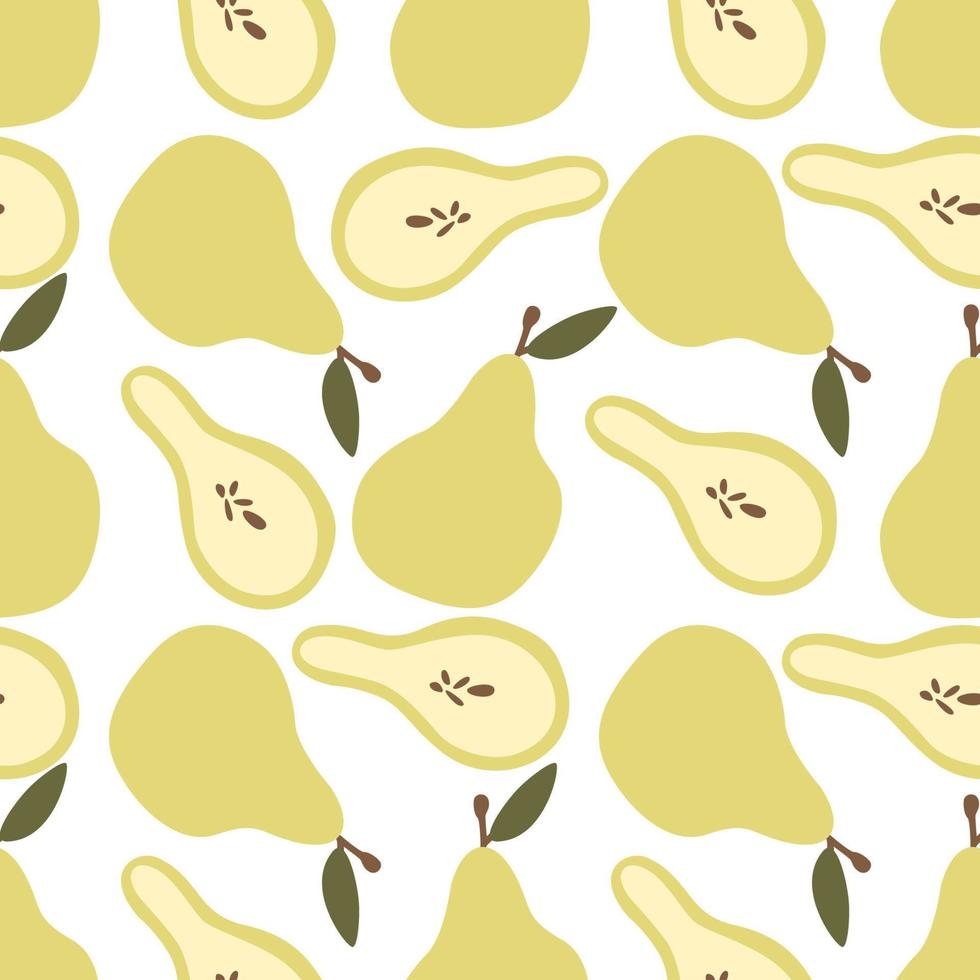 Modern Abstract Minimalist Fruit Pear Seamless Pattern Background vector
