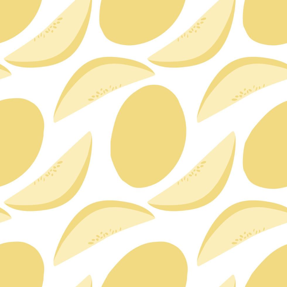 Modern Abstract Minimalist Fruit Melon Seamless Pattern Background vector