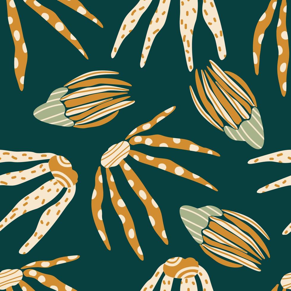 abstract trendy floral seamless pattern vector