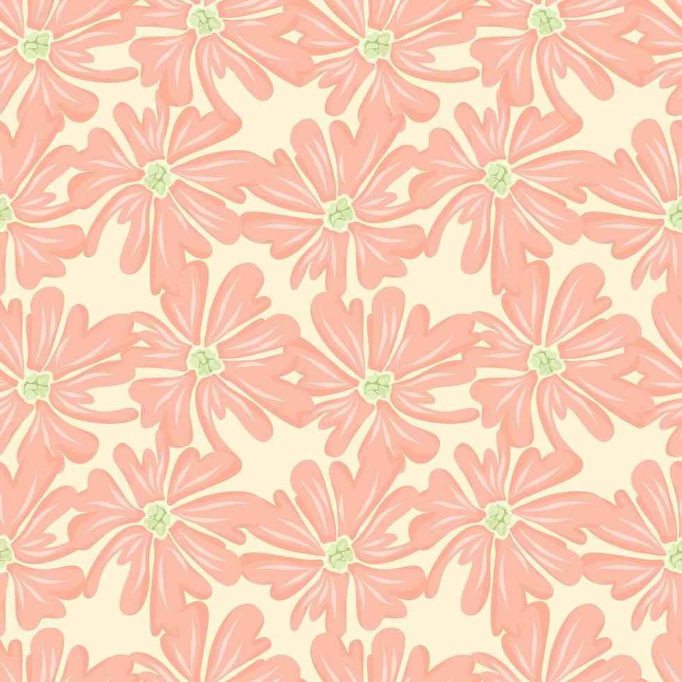 Pastel Flowers, Floral Seamless Pattern Background vector